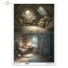 Mouse World - Interior -  Ilustracje,  świat myszek, przytulne wnętrza, bajkowe sceny, kominki, nory mysie, domki, wnętrza